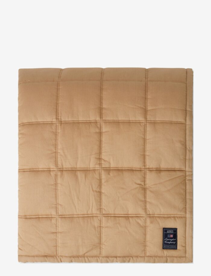 LEXINGTON - CHECK QUILTED VISCOSE SATEEN BEDSPREAD - 260x240cm