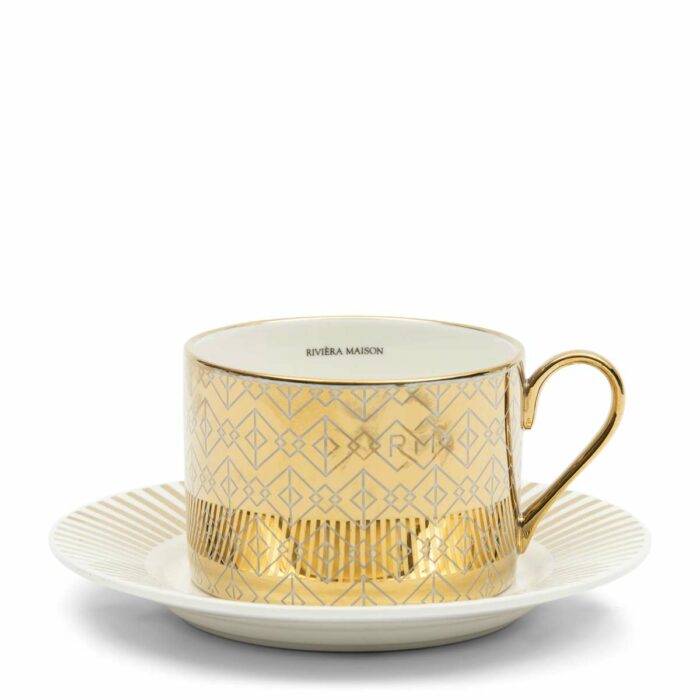 RIVIERA MAISON. L'AVENUE CUP & SAUCER GOLD (t)