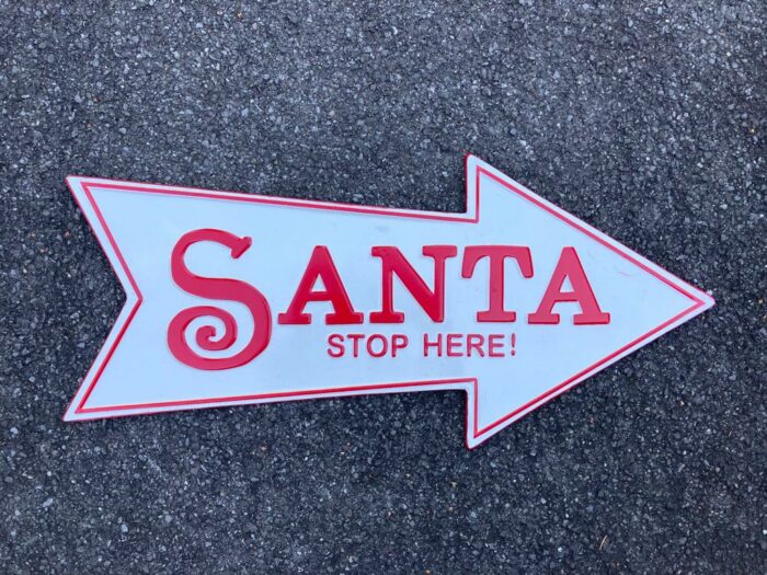 Schild Santa pls stop here(Z)