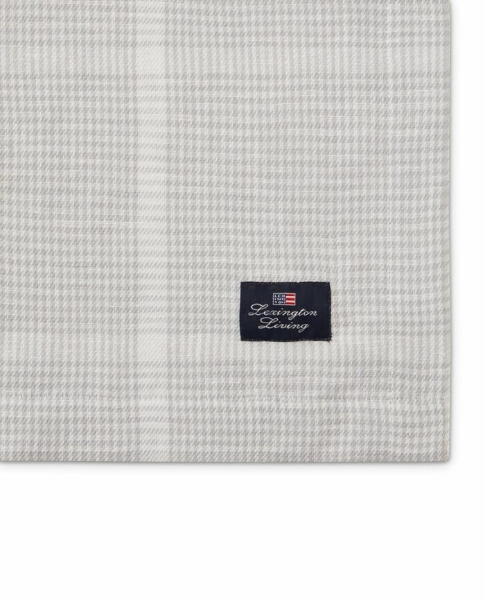 LEXINGTON COTTON LINEN PEPITA CHECK TABLECLOTH 150 X 350
