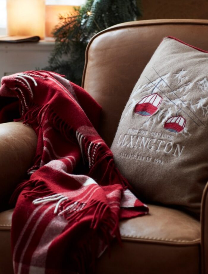 LEXINGTON Red Checked Recycled Wool  Throw – Bild 2