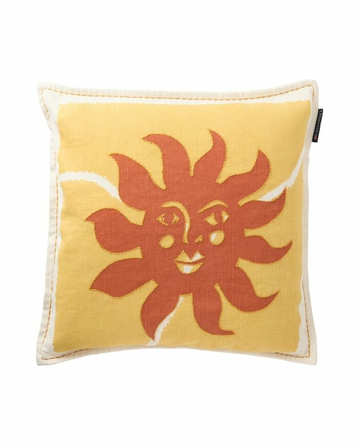 LEXINGTON  Summer Print/Embroidered Linen/Cotton Pillow Cover